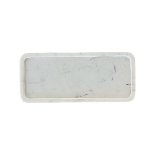  Accessories Accessories White Marble Rectangular Tray