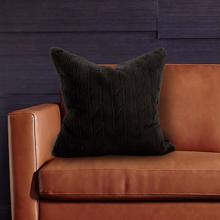 20 x 20 Angora Ebony Pillow - Poly Insert