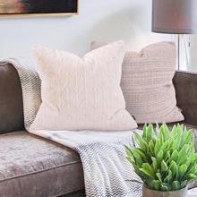 20 x 20 Angora Natural Pillow - Poly Insert