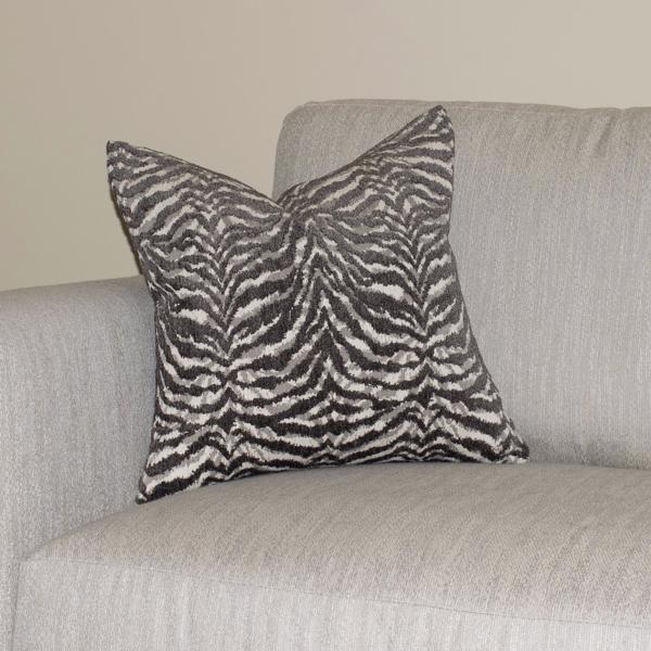 Vinyl Wall Covering Textiles Textiles 20 x 20 Pillow Bengal Charcoal - Down Insert