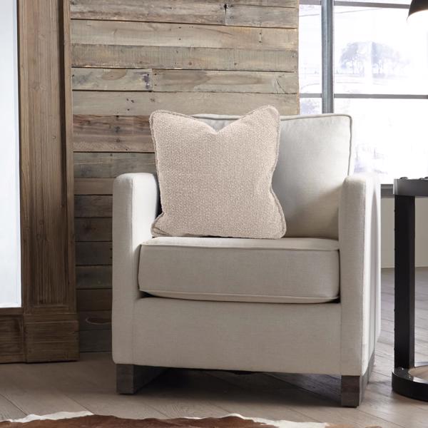 Vinyl Wall Covering Textiles Textiles 20 x 20Pillow Barbet Natural - Down Insert