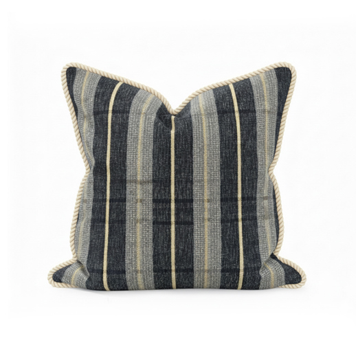  Textiles Textiles Roper Midnight Down Filled 20x20 Pillow