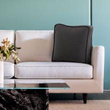 20 Gusseted Pillow Barbet Charcoal - Down Insert