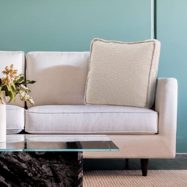 Vinyl Wall Covering Textiles Textiles 20 Gusseted Pillow Barbet Natural - Down Insert