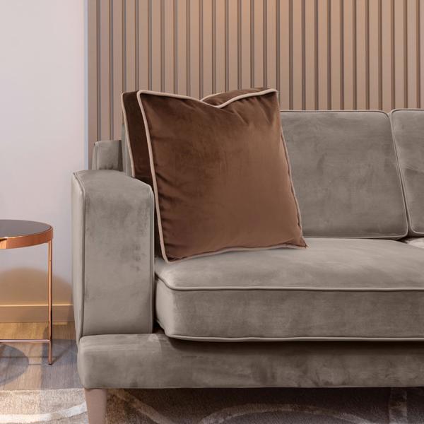 Vinyl Wall Covering Textiles Textiles 20 Gusseted Pillow Bella Chocolate - Down Insert