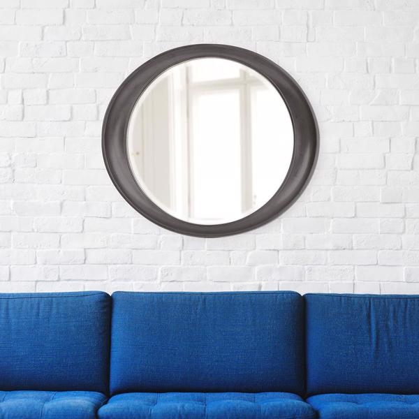 Vinyl Wall Covering Mirrors Mirrors Ellipse Mirror - Glossy Charcoal