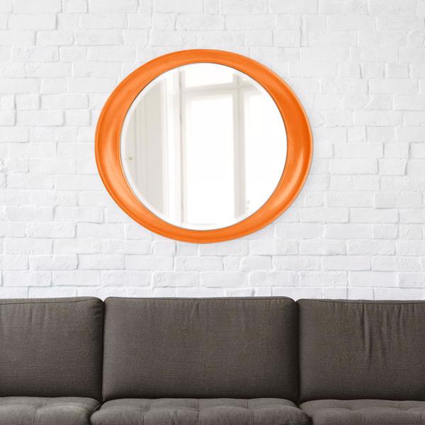 Vinyl Wall Covering Mirrors Mirrors Ellipse Mirror - Glossy Orange