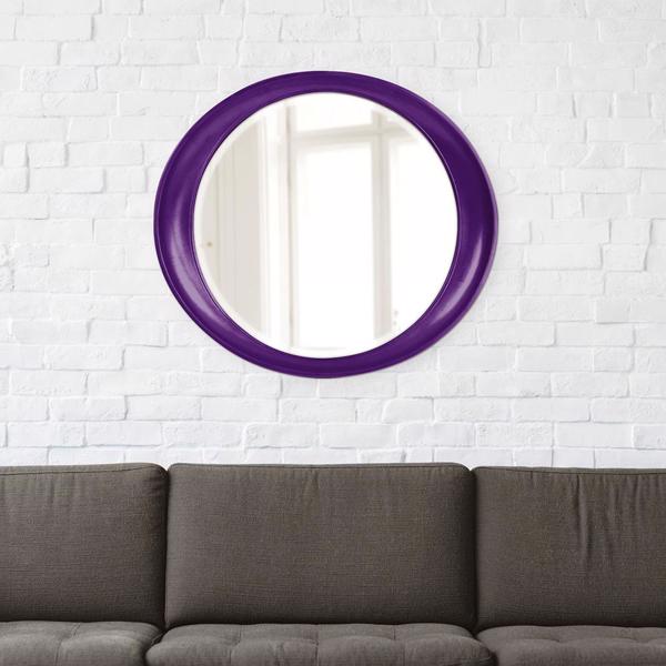 Vinyl Wall Covering Mirrors Mirrors Ellipse Mirror - Glossy Royal Purple