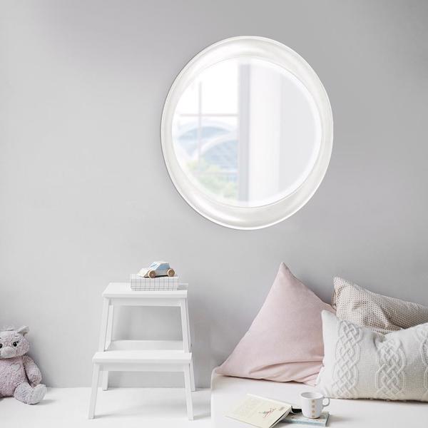 Vinyl Wall Covering Mirrors Mirrors Ellipse Mirror - Glossy White