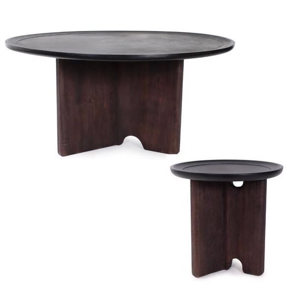 Vinyl Wall Covering Accent Furniture Accent Furniture Rounded Bollack Tray Side Table