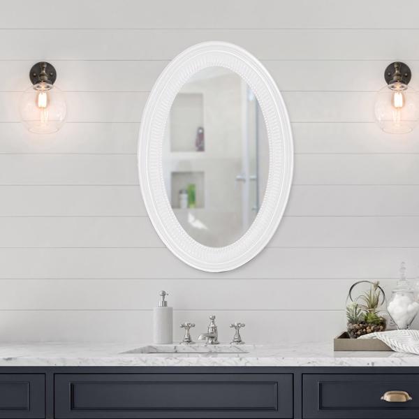 Vinyl Wall Covering Mirrors Mirrors Ethan Mirror - Glossy White