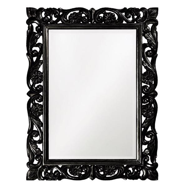 Vinyl Wall Covering Mirrors Mirrors Chateau Mirror - Glossy Black