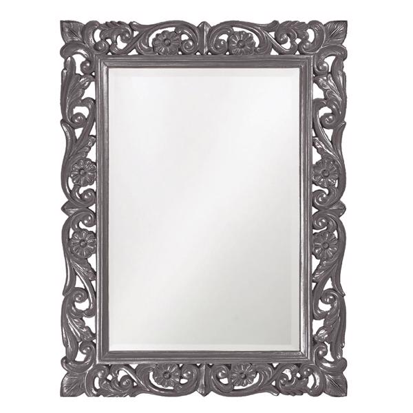 Vinyl Wall Covering Mirrors Mirrors Chateau Mirror - Glossy Charcoal