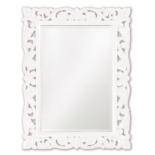 Vinyl Wall Covering Mirrors Mirrors Chateau Mirror - Glossy White