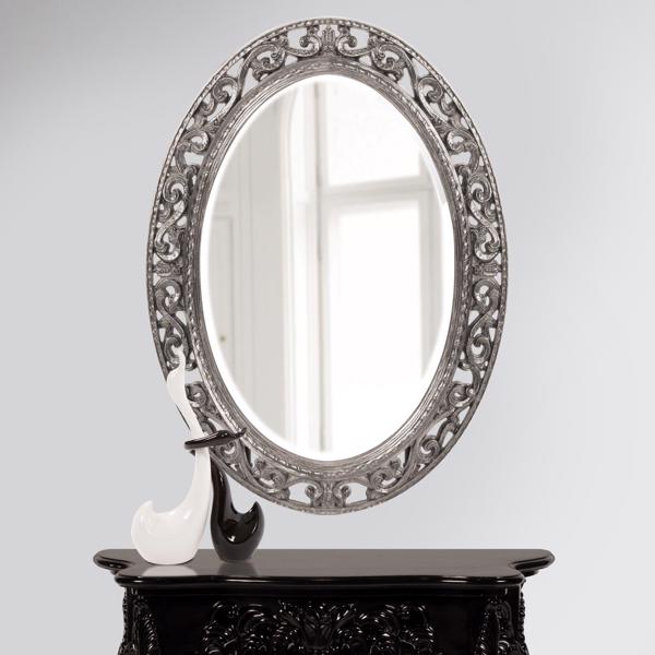 Vinyl Wall Covering Mirrors Mirrors Suzanne Mirror - Glossy Nickel