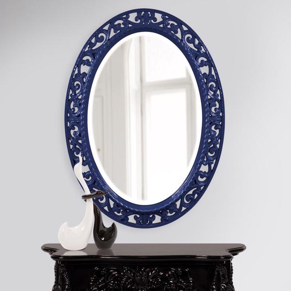 Vinyl Wall Covering Mirrors Mirrors Suzanne Mirror - Glossy Navy