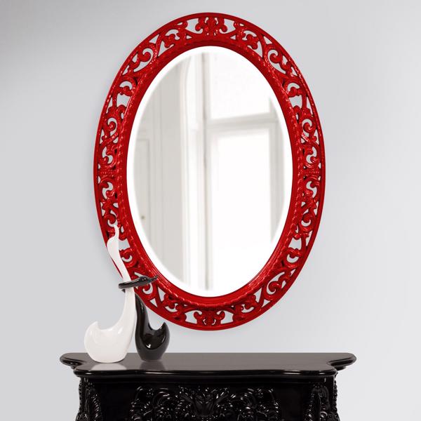 Vinyl Wall Covering Mirrors Mirrors Suzanne Mirror - Glossy Red
