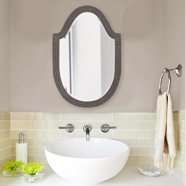 Vinyl Wall Covering Mirrors Mirrors Lancelot Mirror - Glossy Charcoal