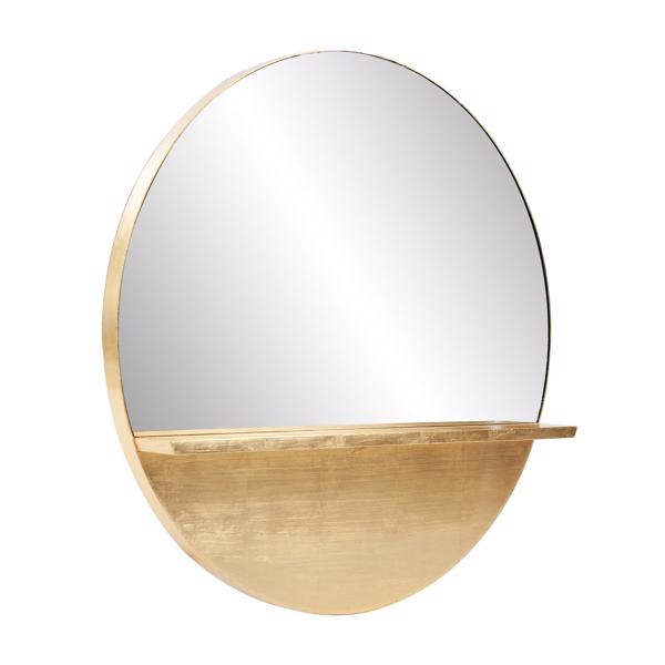Vinyl Wall Covering Mirrors Mirrors Emilie Guilded Mirror with Shelf