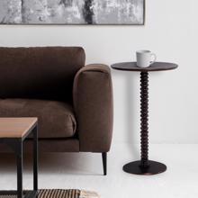 Brancusi Cast Aluminum Drink Table in Antique Bron