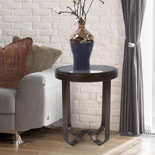 Vinyl Wall Covering Accent Furniture Accent Furniture Round Metal Side Table
