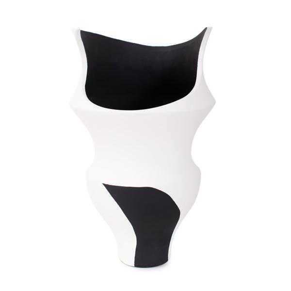 Vinyl Wall Covering Accessories Accessories Rapsie Black and White Vase- Tall