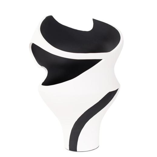  Accessories Accessories Rapsie Black and White Vase- Short