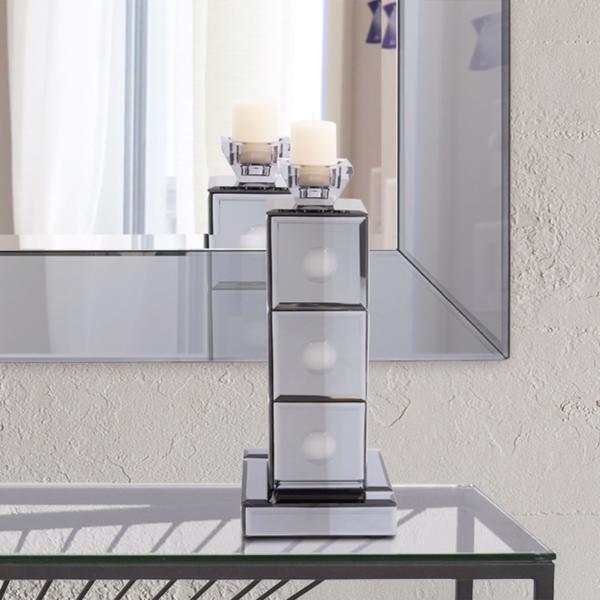 Vinyl Wall Covering Accessories Accessories Grigio Mirrored Candle Holder
