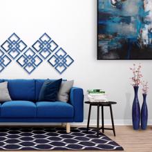 Landia Square Mirror, Blue