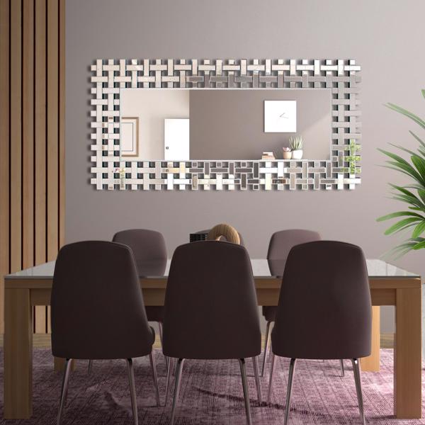 Vinyl Wall Covering Mirrors Mirrors Madelinne Rectangle Glass Wall Mirror