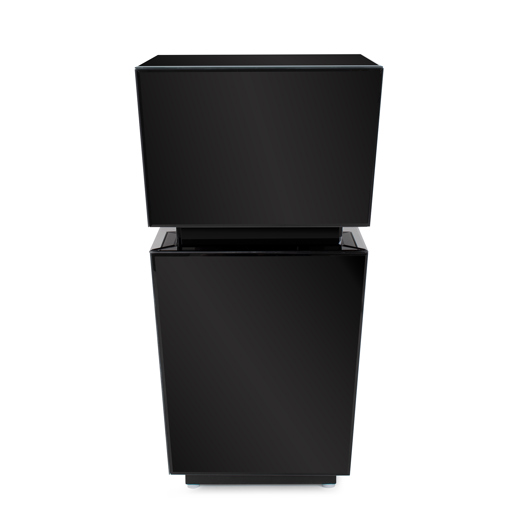  Accent Furniture Accent Furniture Black Mirrored Pedestal Short