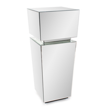 Clear Mirrored Pedestal Tall