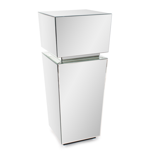  Accent Furniture Accent Furniture Clear Mirrored Pedestal Tall