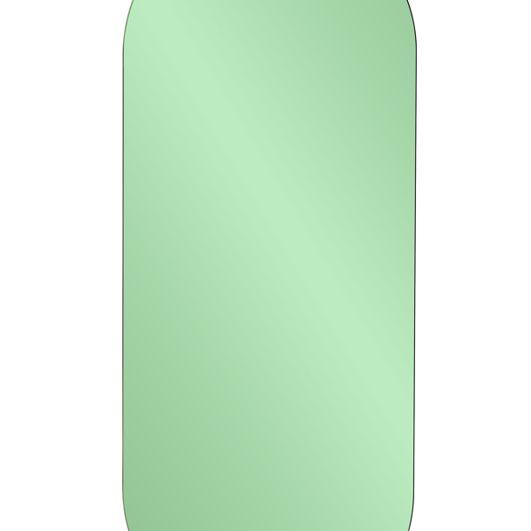 Vinyl Wall Covering Mirrors Mirrors Balducci Oval Emerald Green  Mirror Short