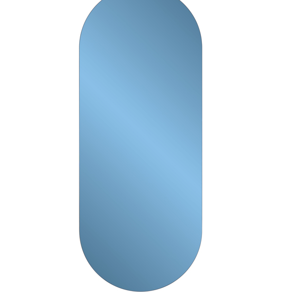 Vinyl Wall Covering Mirrors Mirrors Balducci Oval Sapphire Blue Mirror Short