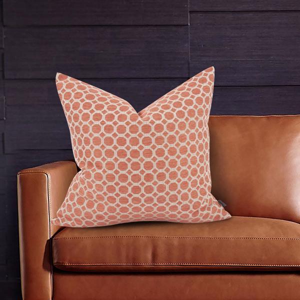Vinyl Wall Covering Textiles Textiles 24 x 24 Pyth Coral Pillow - Poly Insert