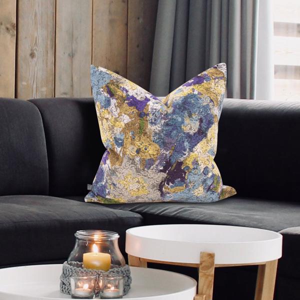 Vinyl Wall Covering Textiles Textiles 24 x 24 Stanton Eggplant Pillow - Down Insert