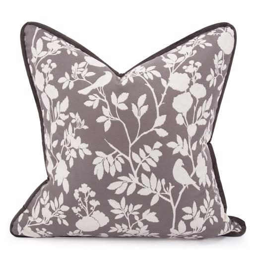  Textiles Textiles 24 x 24 Pillow Sparrow Charcoal - Down Insert