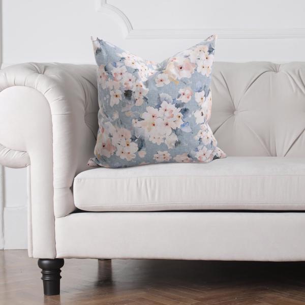 Vinyl Wall Covering Textiles Textiles 24 x 24  Pillow Claude Breeze  - Down Insert