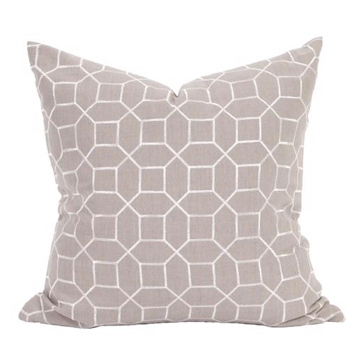  Textiles Textiles 24 x 24 Pillow Trellis Slate - Down Insert