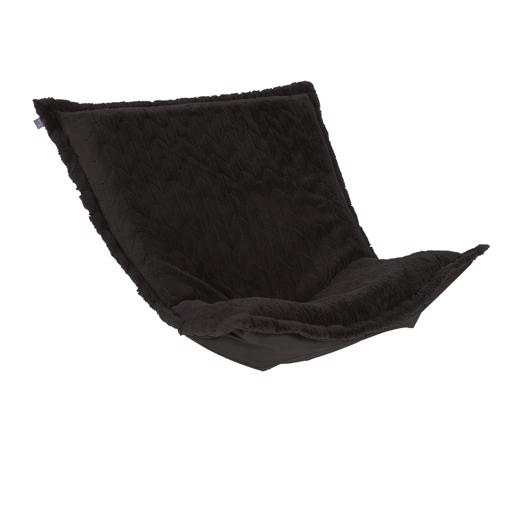  Accent Furniture Accent Furniture Puff Chair Cushion Angora Ebony (Cushion and Cover