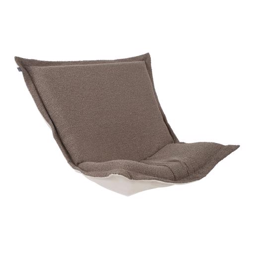  Accent Furniture Accent Furniture Scroll Puff Chair Cover & Cushion, Barbet Chocolat