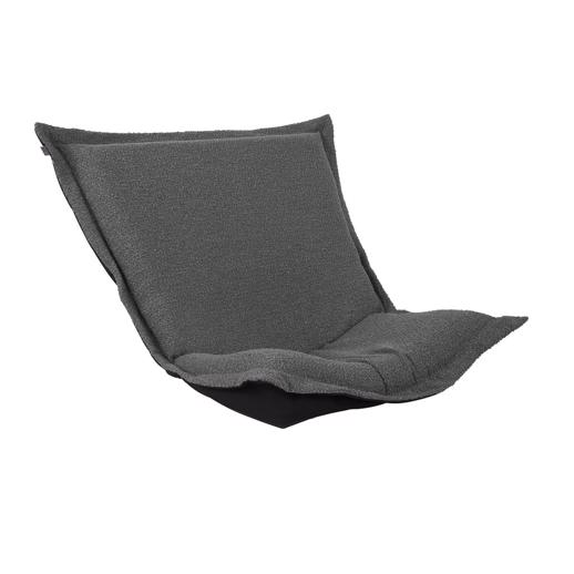  Accent Furniture Accent Furniture Scroll Puff Chair Cover & Cushion, Barbet Charcoal
