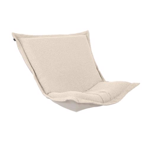  Accent Furniture Accent Furniture Scroll Puff Chair Cover & Cushion, Barbet Natural/