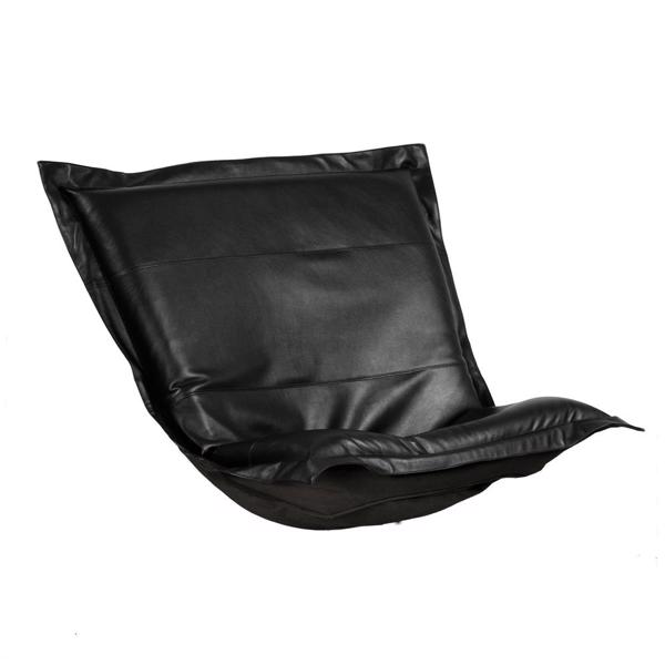 Vinyl Wall Covering Accent Furniture Accent Furniture Puff Chair Cushion Avanti Black (Cushion and Cover