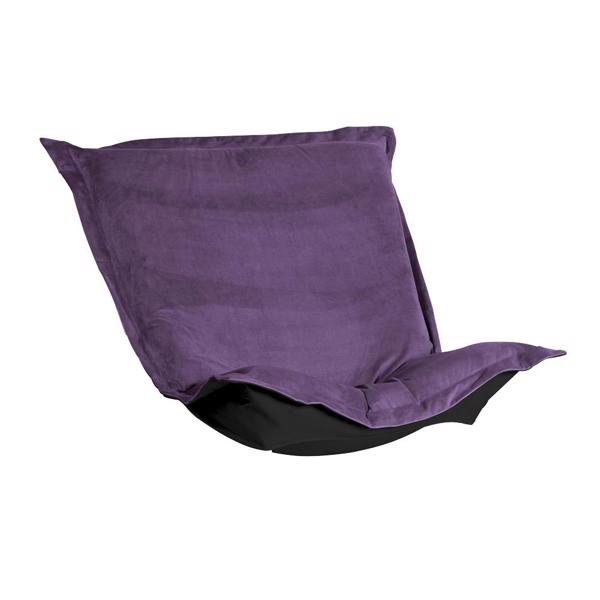 Vinyl Wall Covering Accent Furniture Accent Furniture Puff Chair Cushion Bella Eggplant (Cushion and Cov