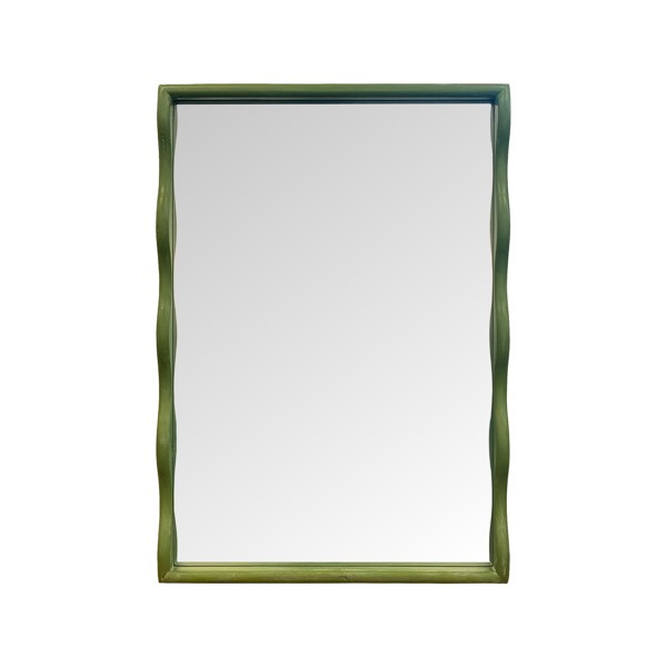 Vinyl Wall Covering Mirrors Mirrors Willow Scalloped Mirror Green