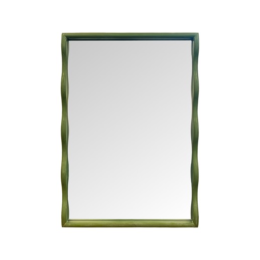  Mirrors Mirrors Willow Scalloped Mirror Green