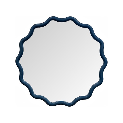  Mirrors Mirrors Pine Ripples Round Mirror Blue