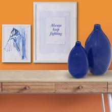 Cobalt Blue Glaze Ceramic Vases - Set of 2